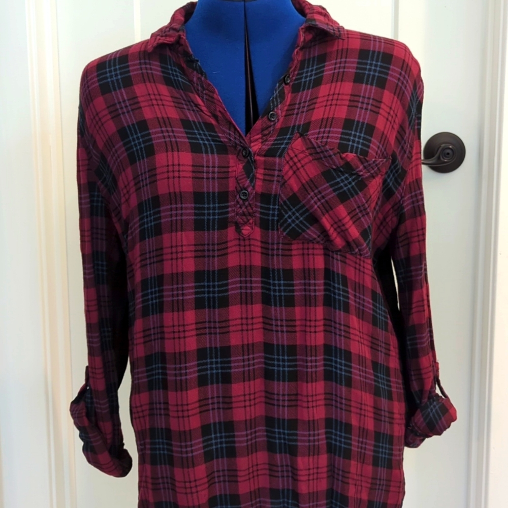 Button down tunic top